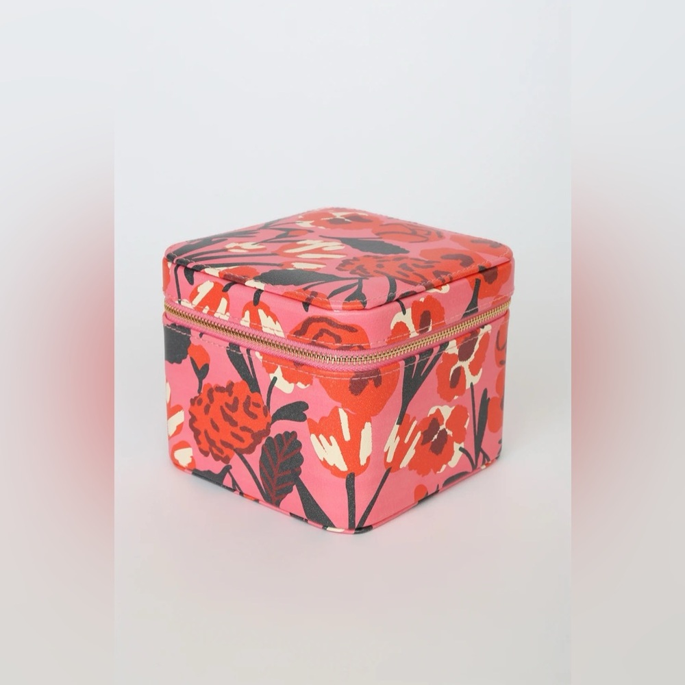 Ban.do Getaway Pink Floral Print Jewelry Organizer Box